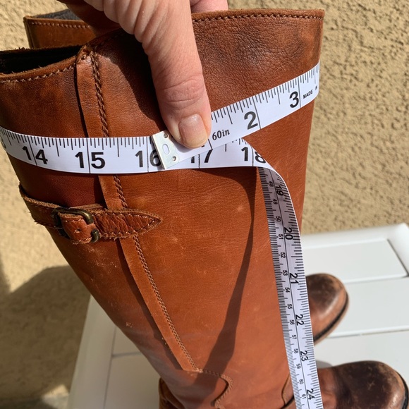 Liberty Black brown distressed all leather tall boots size 6 - Picture 10 of 16